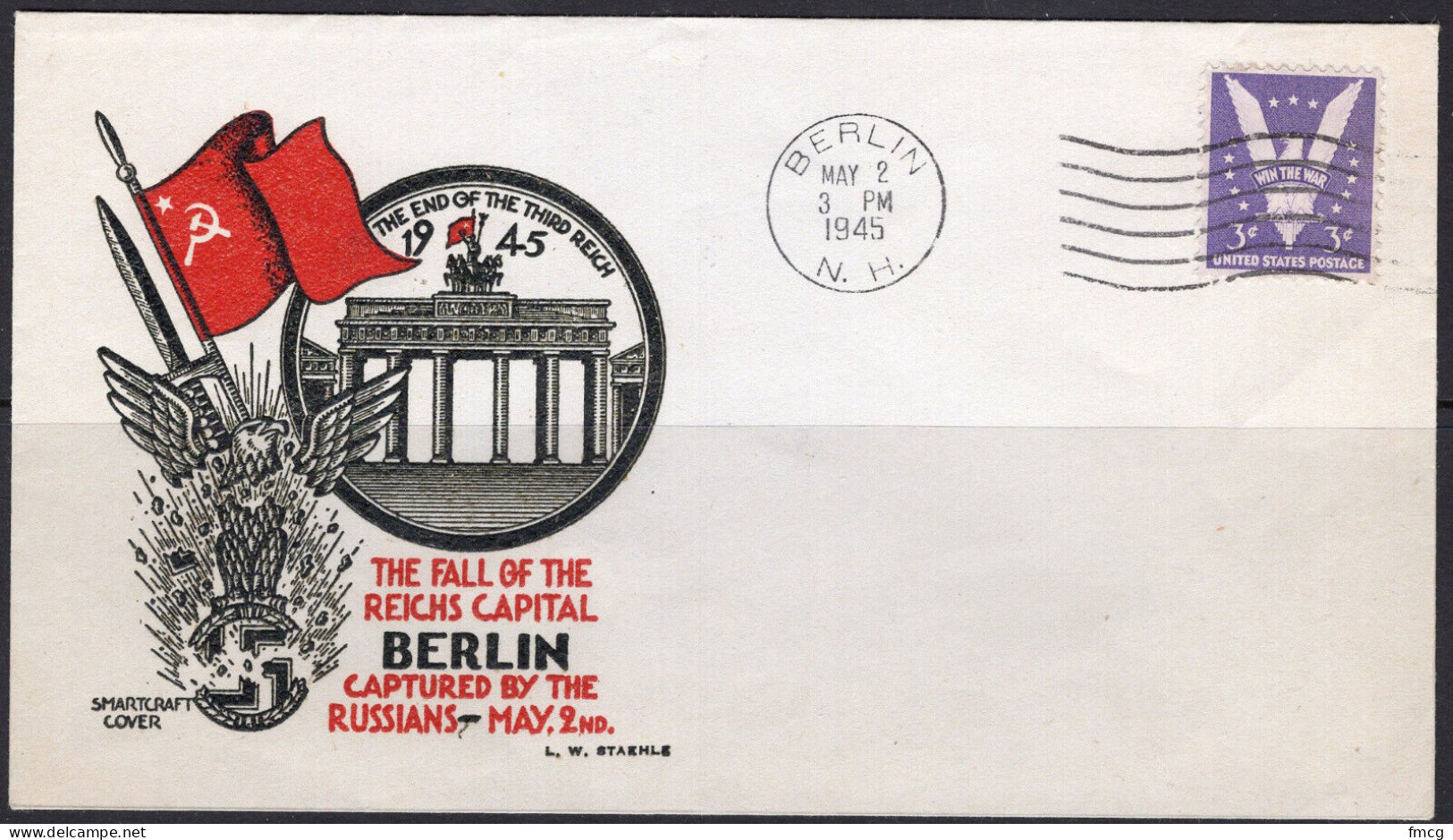 1945 Staehle Cover - World War II, Berlin Captured By The Russians, May 2 - Lettres & Documents