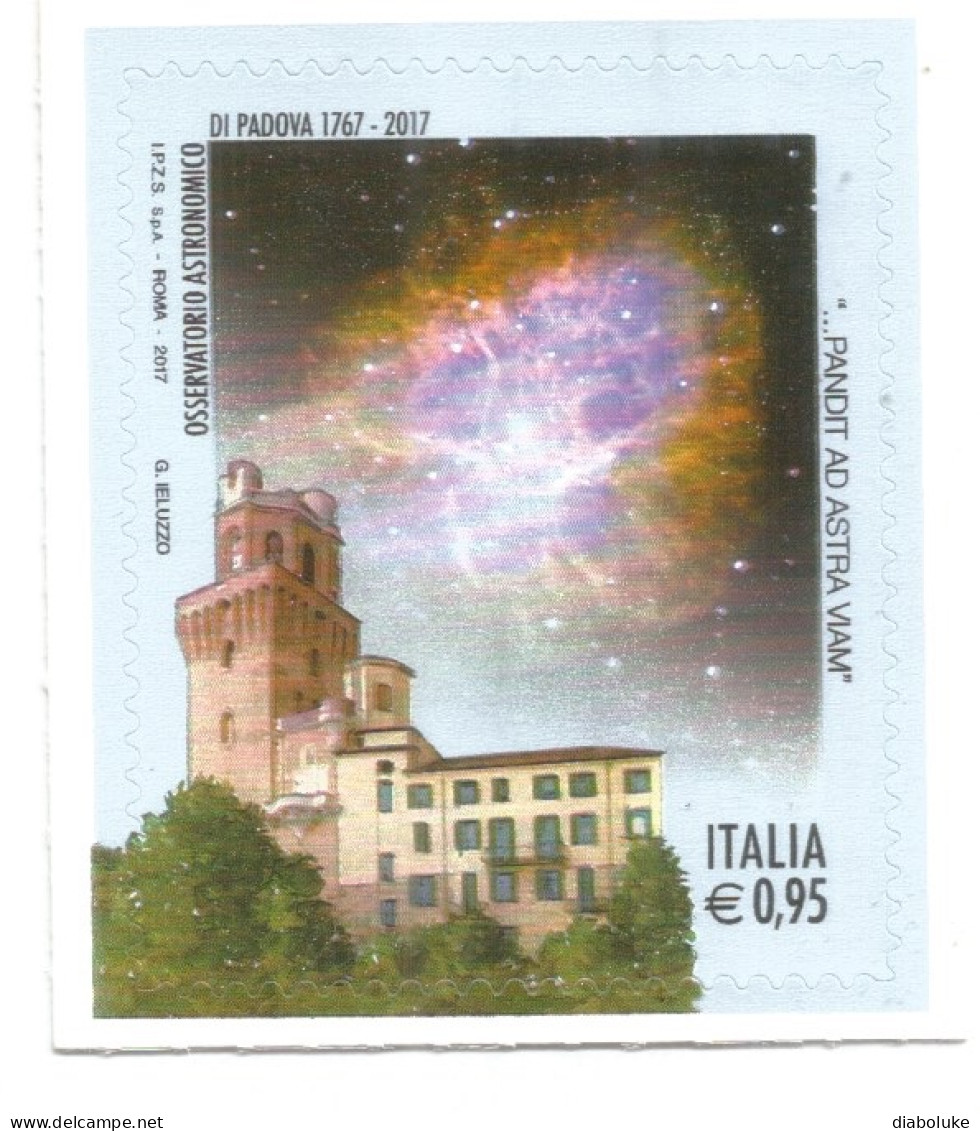 (REPUBBLICA ITALIANA) 2017, OSSERVATORIO ASTRONOMICO DI PADOVA - Francobollo Nuovo MNH - 2011-20: Nieuw/plakker