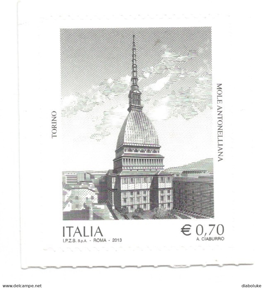 (REPUBBLICA ITALIANA) 2013, MOLE ANTONELLIANA, TORINO - Francobollo Nuovo MNH** - 2011-20: Nieuw/plakker
