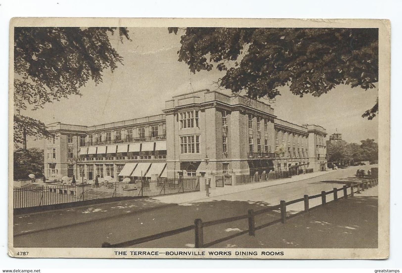 Warwickshire The Bournville Works Dining Rooms The Terrace. Birmingham Unused - Sonstige & Ohne Zuordnung