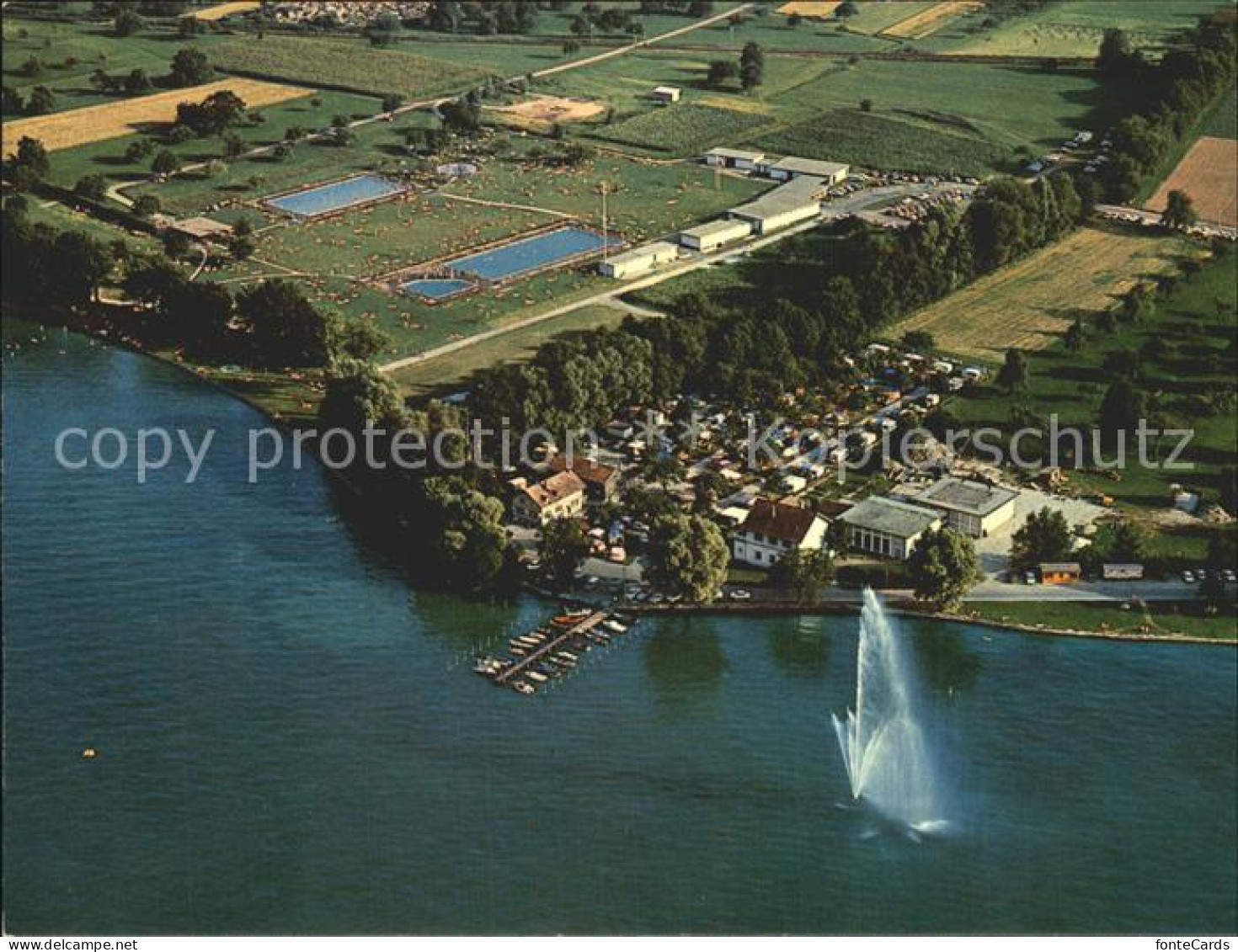 12306483 Kreuzlingen TG Am Bodensee Camping Schwimm Und Strandbad Fliegeraufnahm - Autres & Non Classés