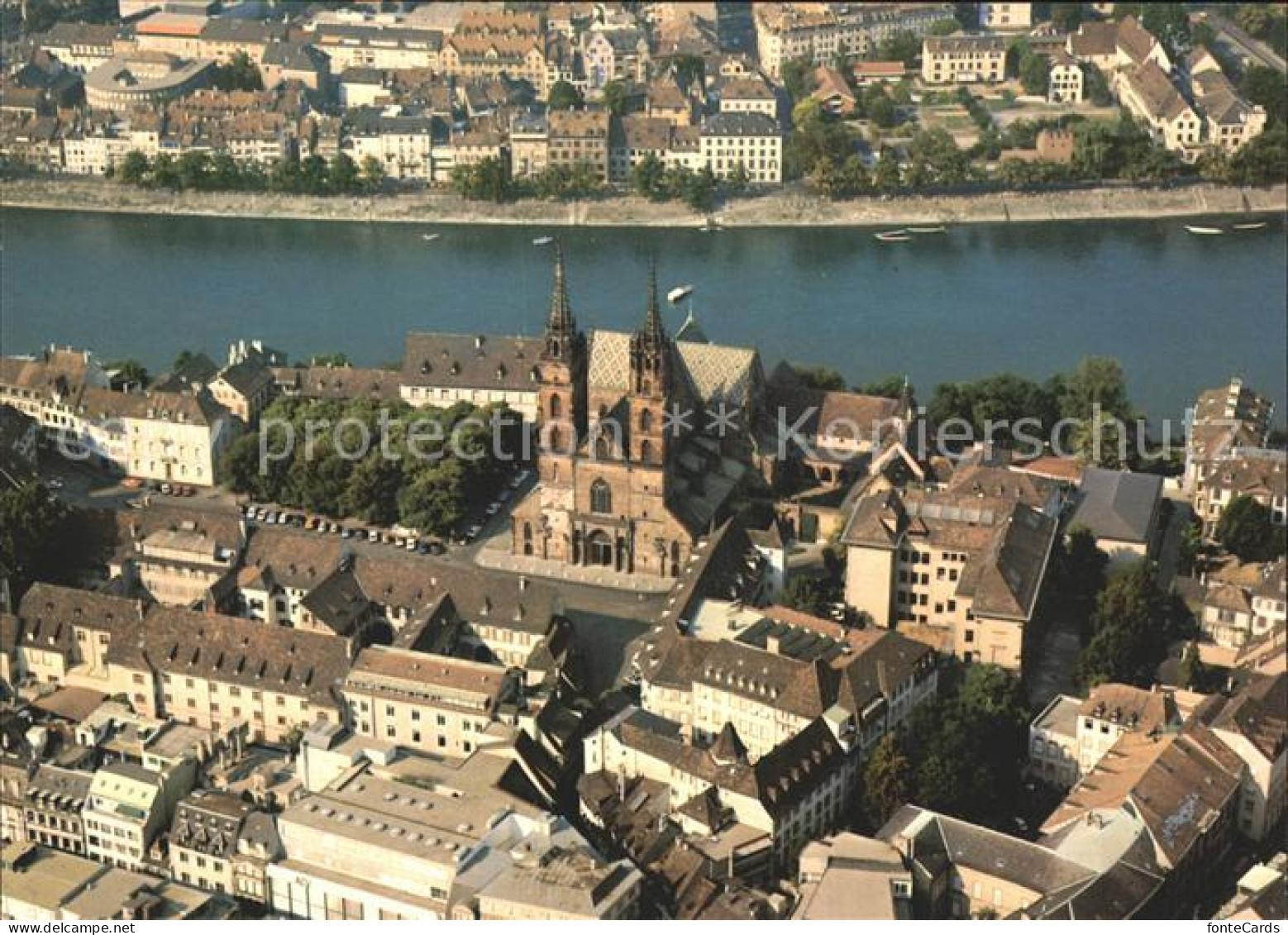 12306481 Basel BS Rhein Muenster Fliegeraufnahme Basel BS - Sonstige & Ohne Zuordnung