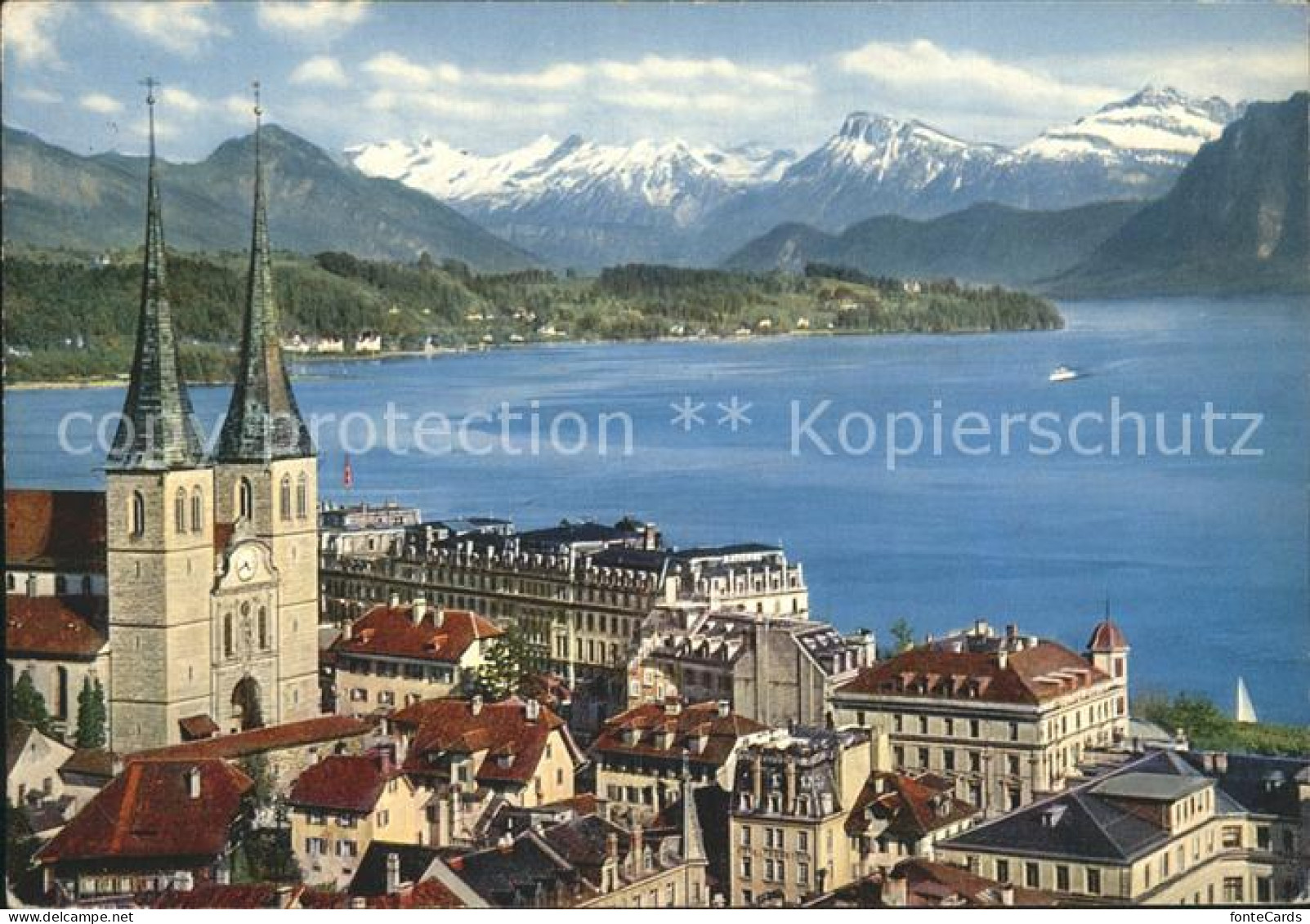 12305163 Luzern LU Fliegeraufnahme Mit Kirche Vierwaldstaettersee Und Alpen Luze - Other & Unclassified