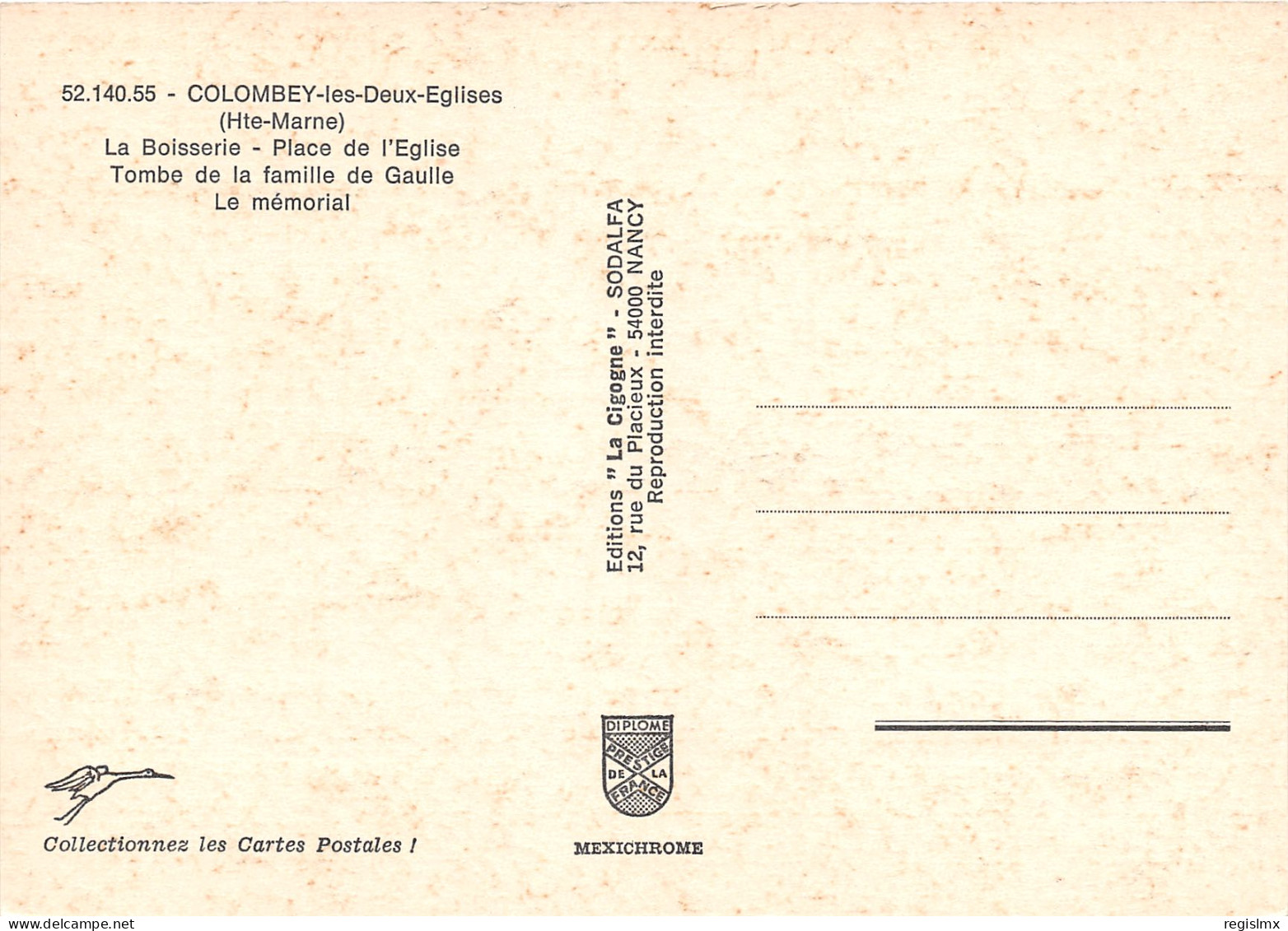52-COLOMBEY LES DEUX EGLISES-N°1019-E/0029 - Colombey Les Deux Eglises