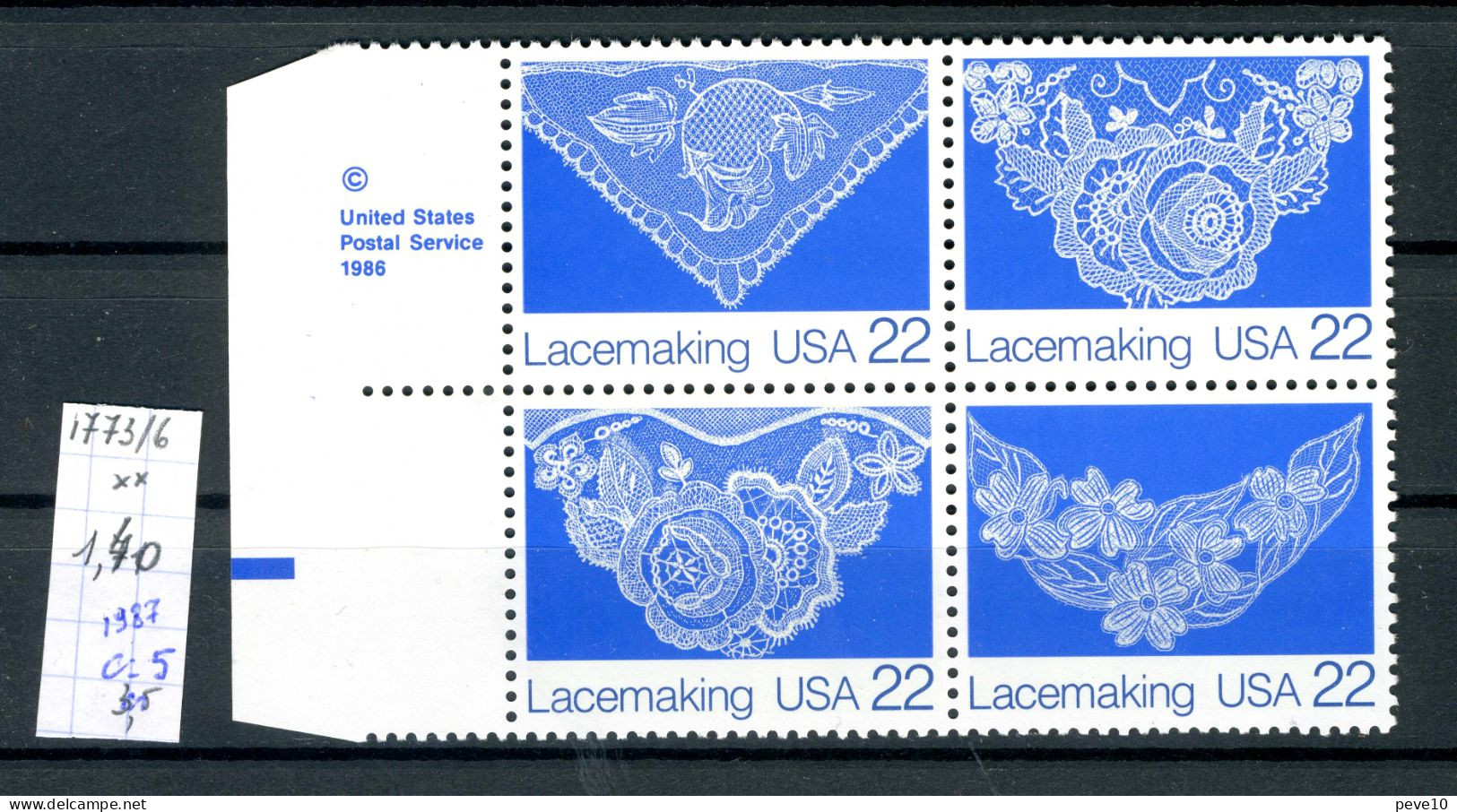 USA   Dentelle   1773/6 Xx - Unused Stamps