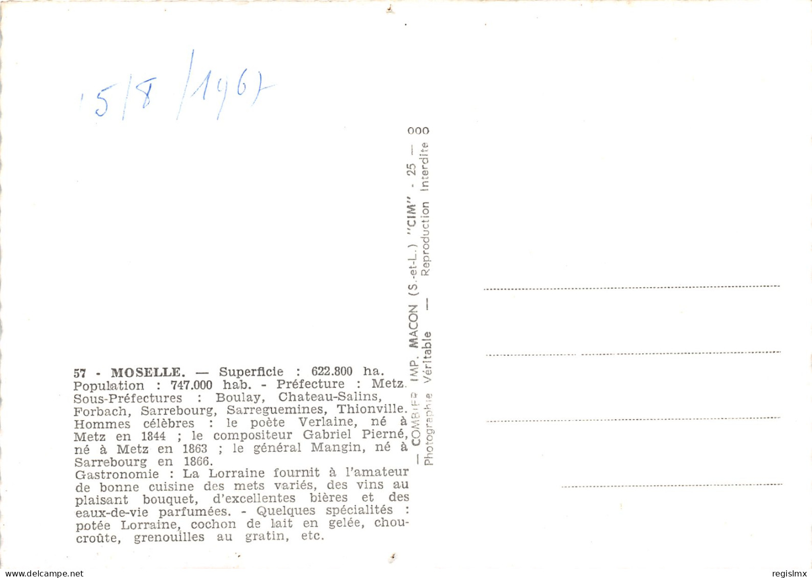 57-MOSELLE-N°1020-C/0143 - Other & Unclassified