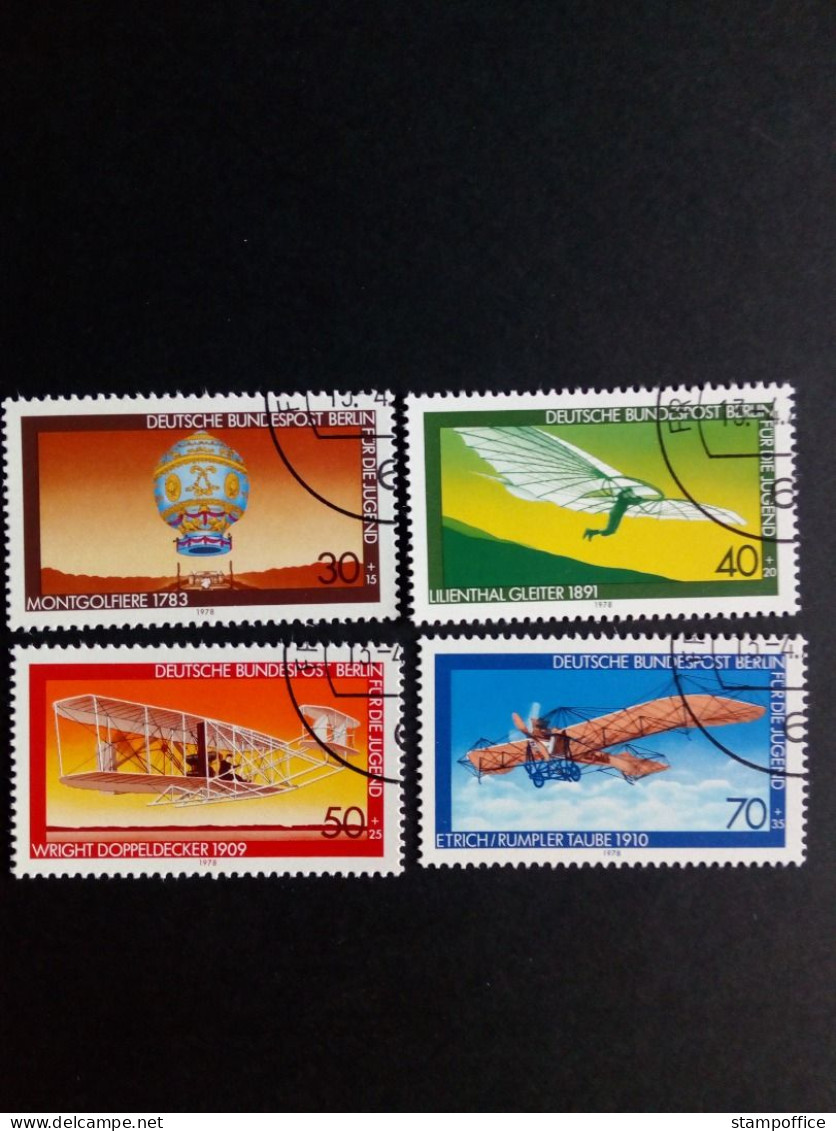 BERLIN MI-NR. 563-566 GESTEMPELT(USED) JUGEND 1978 LUFTFAHRT - Used Stamps