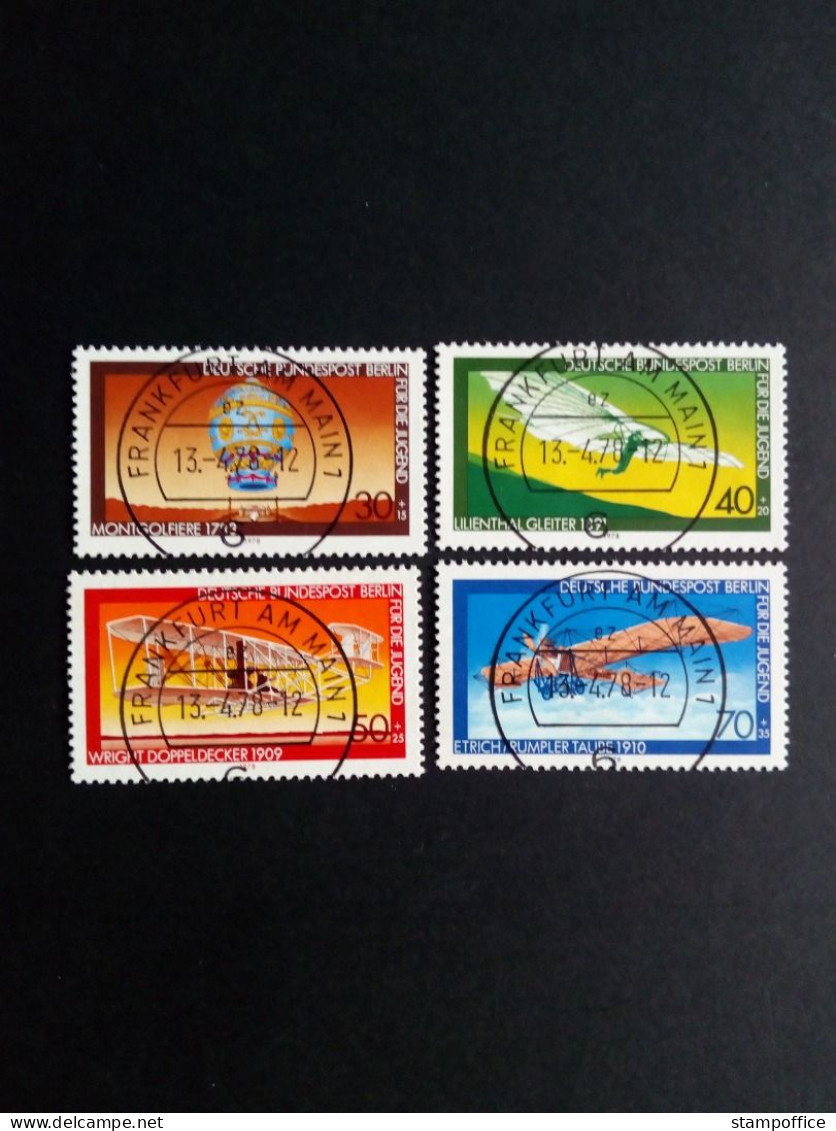 BERLIN MI-NR. 563-566 GESTEMPELT(USED) JUGEND 1978 LUFTFAHRT - Usados