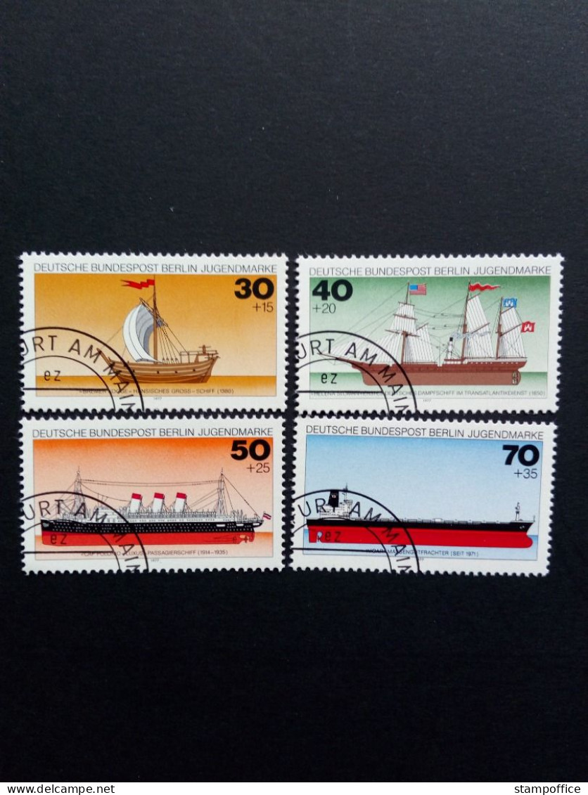 BERLIN MI-NR. 544-547 GESTEMPELT(USED) JUGEND 1977 SCHIFFE - Used Stamps