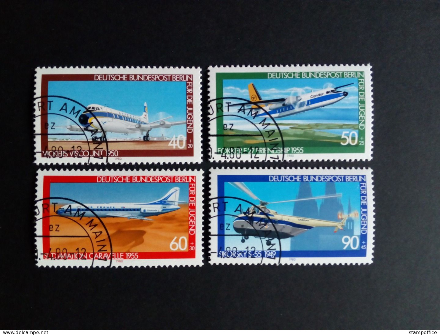 BERLIN MI-NR. 617-620 GESTEMPELT(USED) JUGEND 1980 LUFTFAHRT - Used Stamps