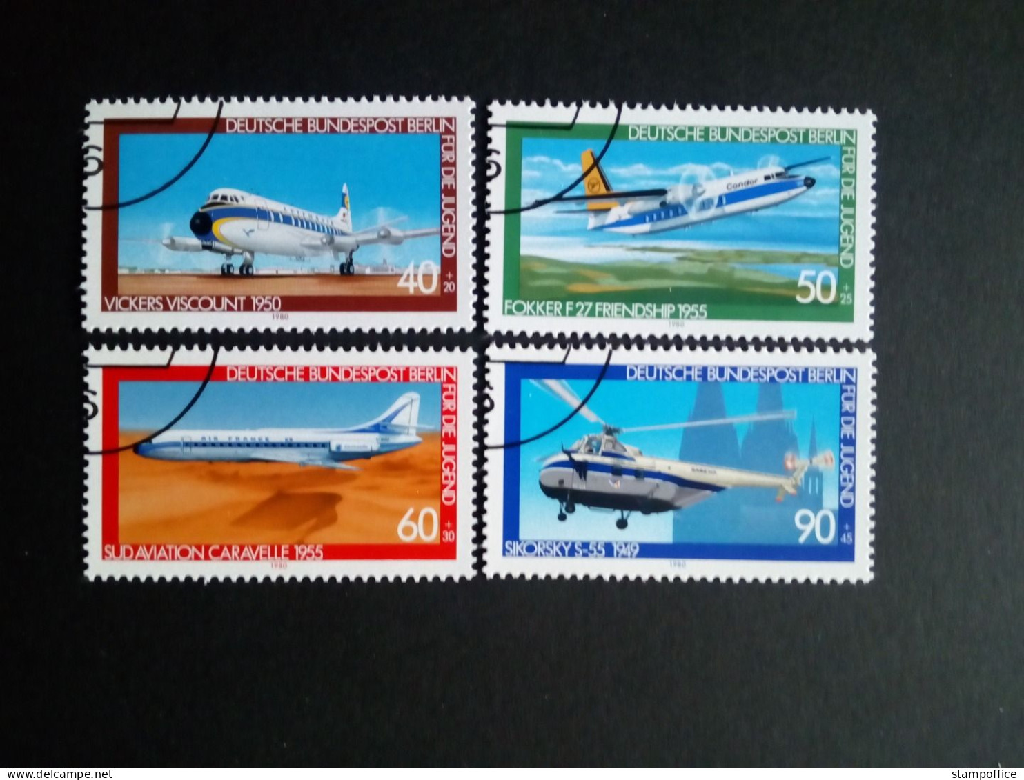 BERLIN MI-NR. 617-620 GESTEMPELT(USED) JUGEND 1980 LUFTFAHRT - Used Stamps