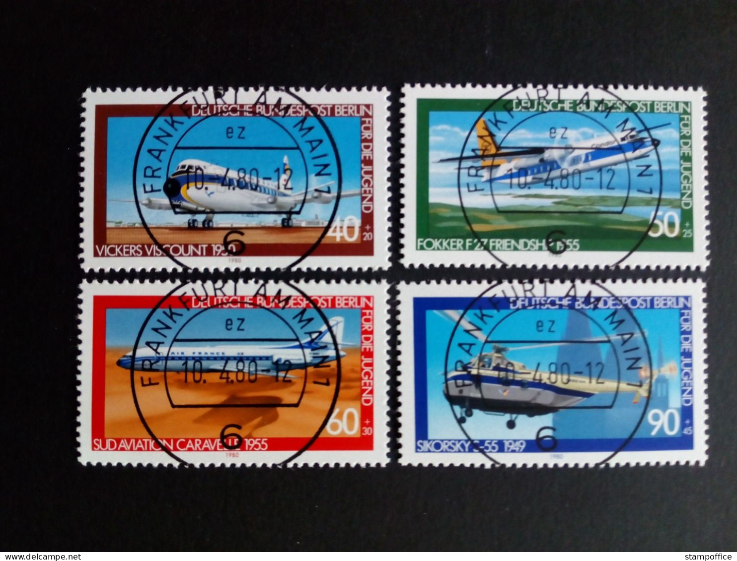 BERLIN MI-NR. 617-620 GESTEMPELT(USED) JUGEND 1980 LUFTFAHRT - Used Stamps