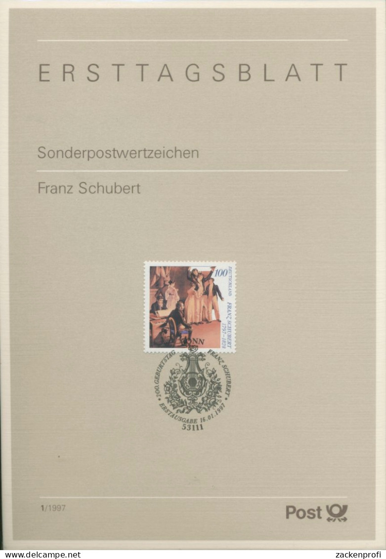 Bund Jahrgang 1997 Ersttagsblätter ETB Komplett (XL9697) - Briefe U. Dokumente