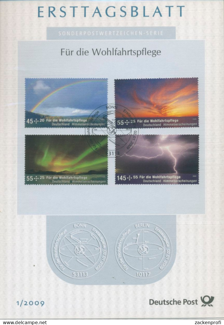 Bund Jahrgang 2009 Ersttagsblätter ETB Komplett (XL9709) - Briefe U. Dokumente
