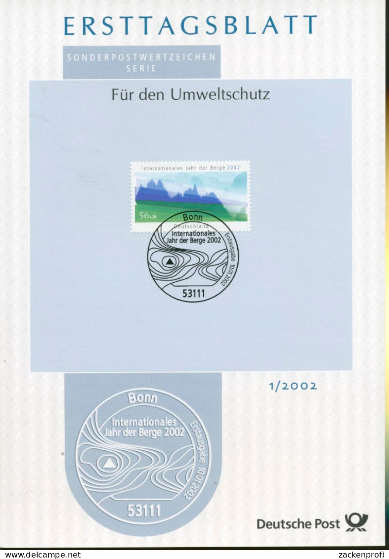 Bund Jahrgang 2002 Ersttagsblätter ETB Komplett (XL9702) - Covers & Documents