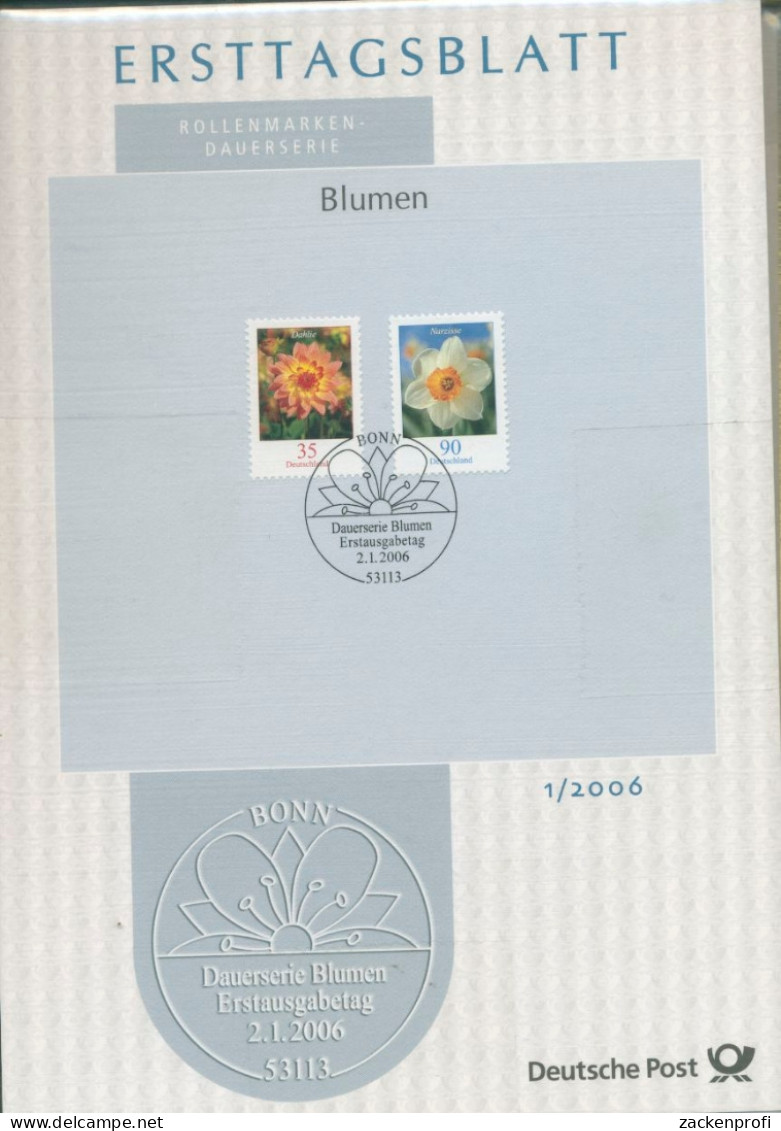 Bund Jahrgang 2006 Ersttagsblätter ETB Komplett (XL9706) - Cartas & Documentos