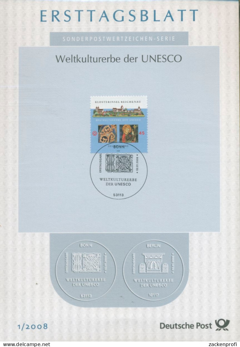 Bund Jahrgang 2008 Ersttagsblätter ETB Komplett (XL9708) - Covers & Documents