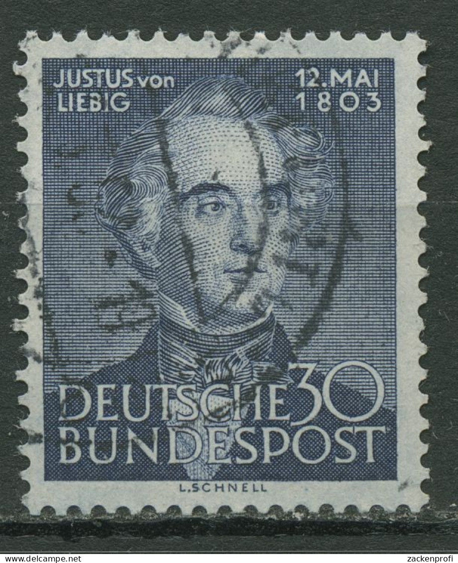 Bund 1953 150. Geburtstag Von Justus Von Liebig 166 Gestempelt - Used Stamps
