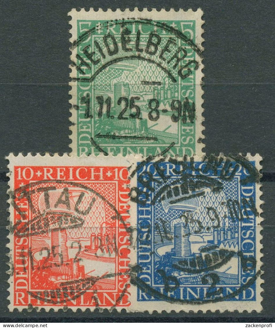 Deutsches Reich 1925 Rheinland 1000 Jahre Deutsch 372/74 TOP-Stempel - Used Stamps