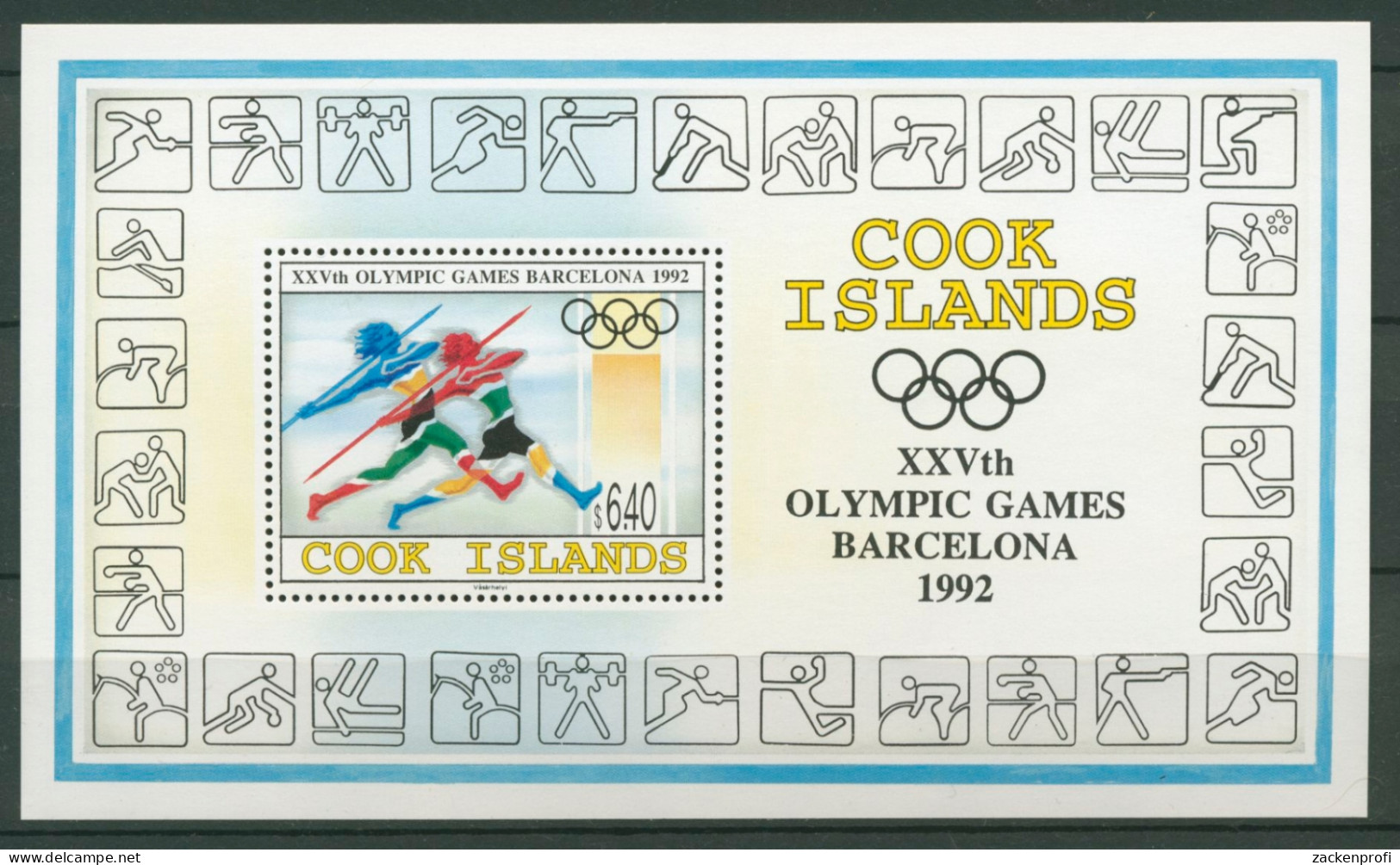 Cook-Inseln 1992 Olympiade Barcelona Block 204 Postfrisch (C21773) - Cookinseln