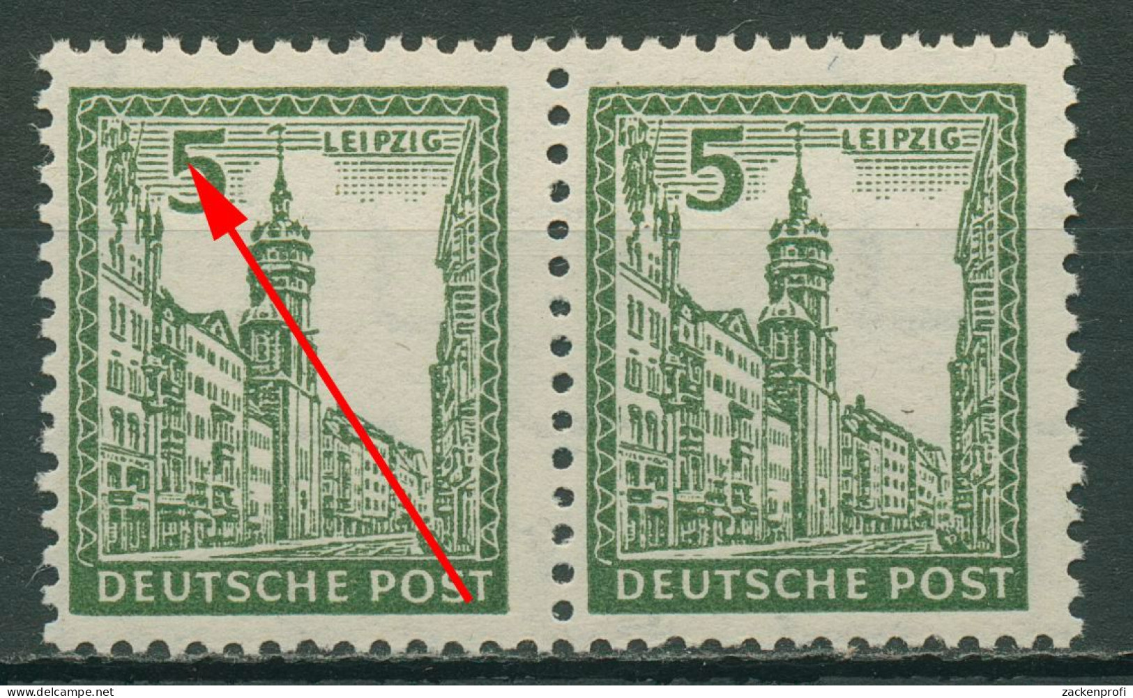 SBZ West-Sachsen 1946 Abschiedsserie Mit Plattenfehler 152 Y I Postfrisch - Otros & Sin Clasificación