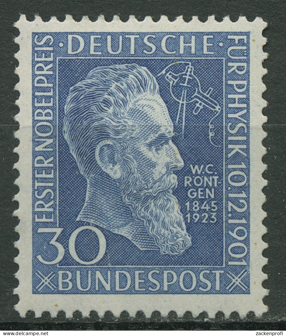 Bund 1951 Wilhem Röntgen - Nobelpreisträger 147 Postfrisch - Ungebraucht