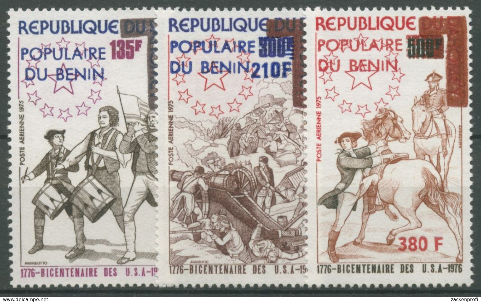 Benin 1976 200 Jahre Unabhängigkeit Der USA 61/63 Postfrisch - Benin - Dahomey (1960-...)