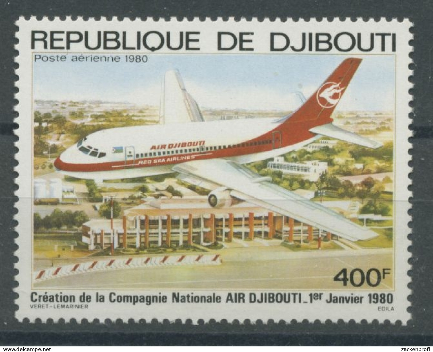 Dschibuti 1980 Gründung Der AIR DJIBOUTI Flugzeug 270 Postfrisch - Djibouti (1977-...)