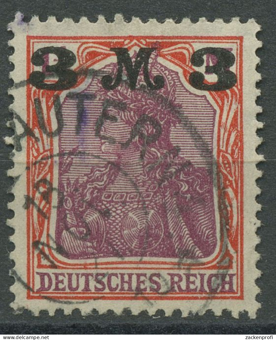 Deutsches Reich 1921 Germania Mit Aufdruck 155 I A Gestempelt Geprüft - Gebraucht