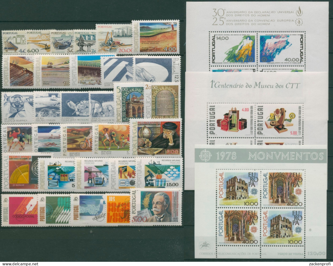 Portugal Kompletter Jahrgang 1978 Postfrisch (SG30811) - Full Years