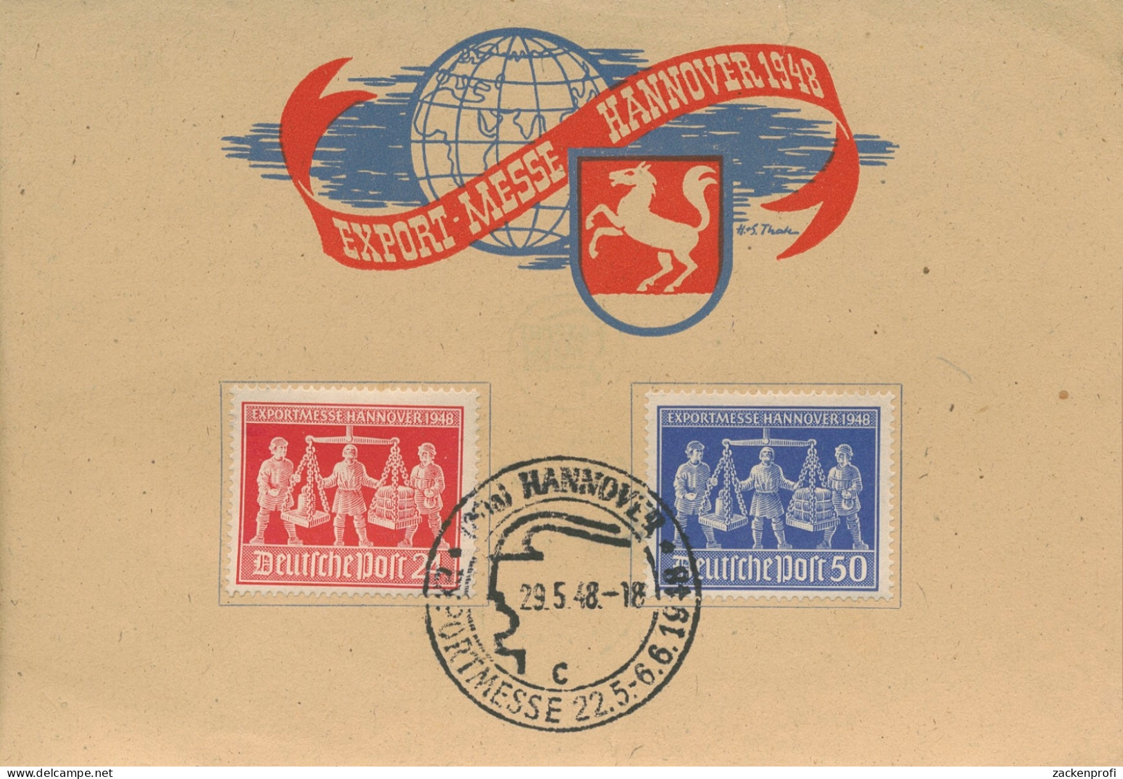 Alliierte Besetzung 1948 Messe 969/70 Mit 969 B Gest. Auf Sonderblatt (X17455) - Sonstige & Ohne Zuordnung