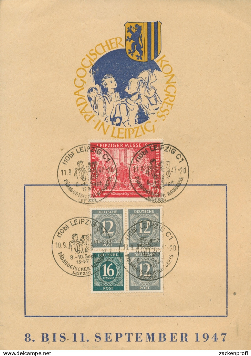 Alliierte Besetzung 1946 ZD W 158 Auf Sonderblatt Gestempelt (X17452) - Other & Unclassified