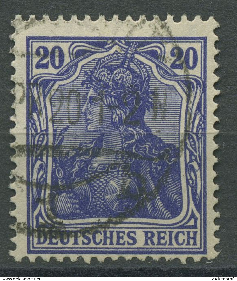 Deutsches Reich 1915/19 Germania Kriegsdruck 87 II D Gestempelt Geprüft - Gebraucht