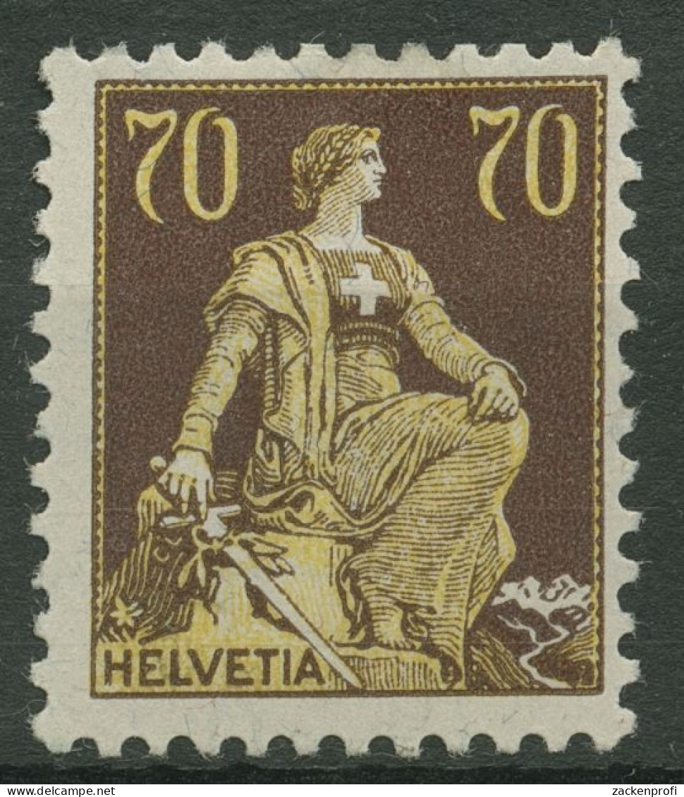 Schweiz 1908 Freimarken Sitzende Helvetia 108 X Mit Falz - Unused Stamps