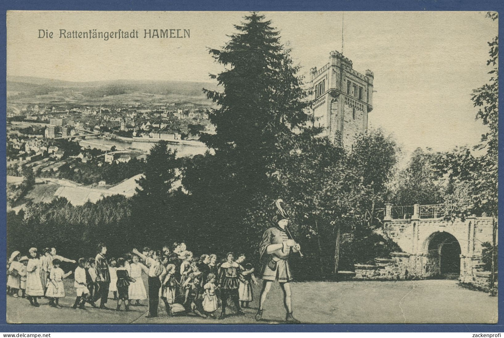 Rattenfängerstadt Hameln, Gelaufen 1917 Als Feldpost (AK3402) - Hameln (Pyrmont)