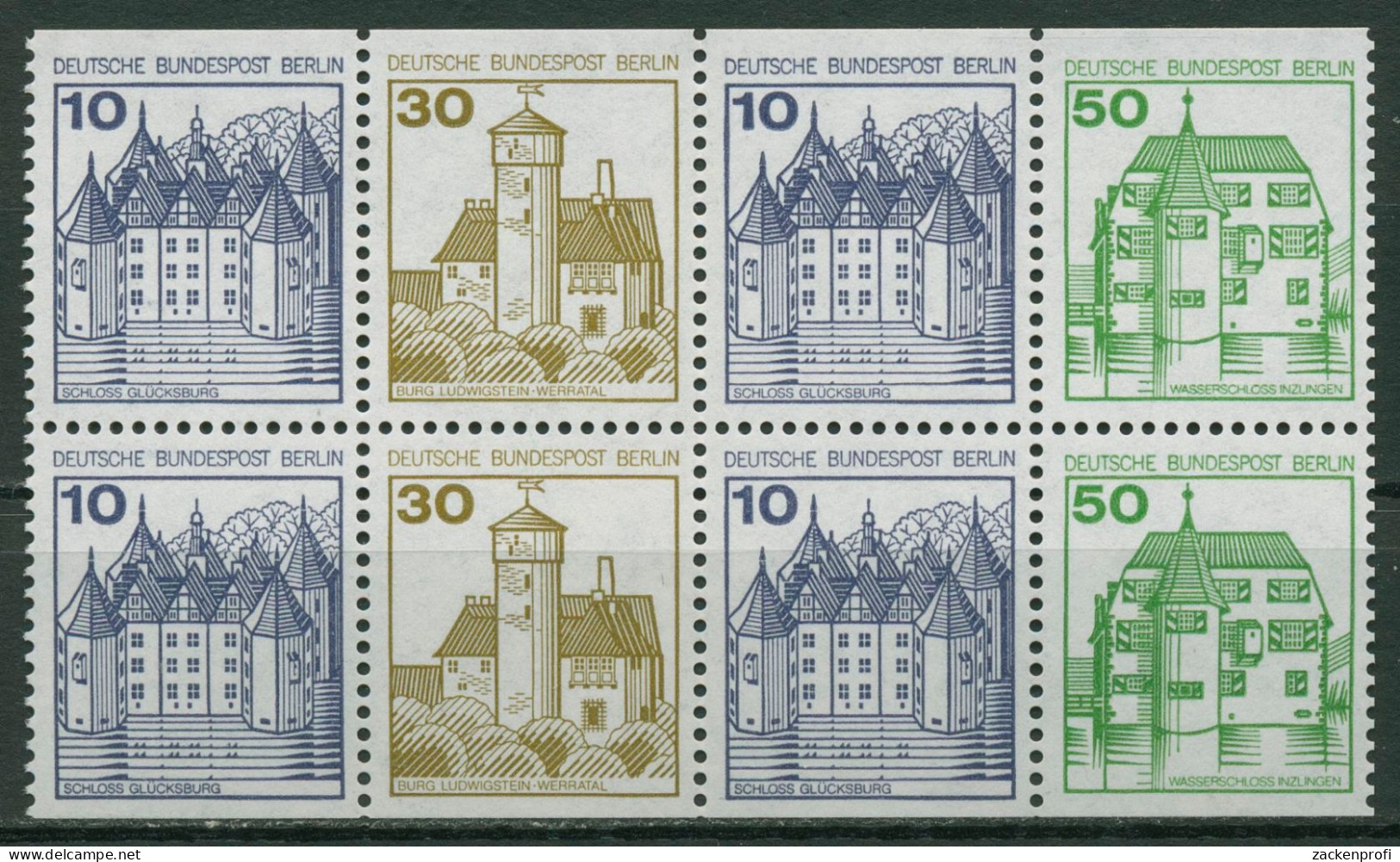 Berlin Heftchenblatt 1980 Burgen Und Schlösser H-Blatt 19 Postfrisch - Postzegelboekjes