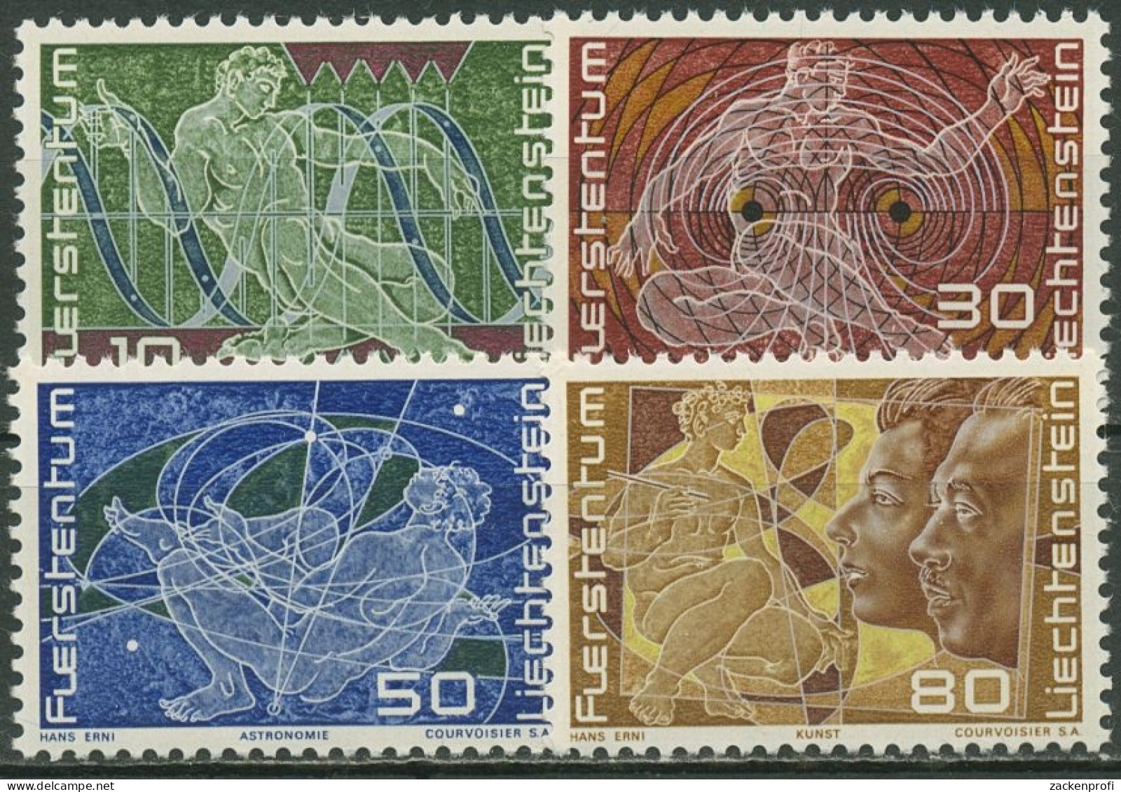 Liechtenstein 1969 Naturwissenschaften 508/11 Postfrisch - Ungebraucht