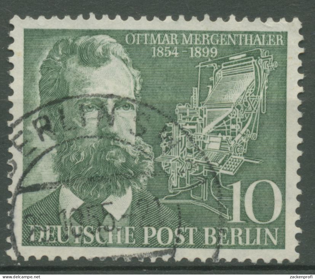 Berlin 1954 100. Geburtstag Von Ottmar Mergenthaler 117 BERLIN-Stempel - Used Stamps