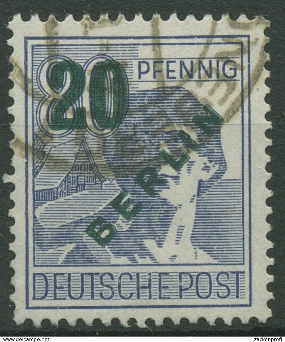 Berlin 1949 Grünaufdruck 66 Gestempelt, Zahnfehler (R19230) - Used Stamps