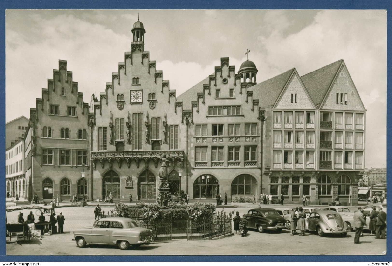 Frankfurt A. M. Der Römer Autos Brezelkäfer, Ungebraucht (AK3432) - Frankfurt A. Main