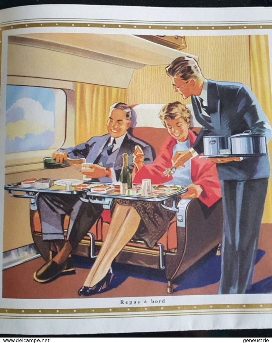 Très Belle Publicité Années 50 "Air France - Avion Super Constellation - Lockeed" - Werbung