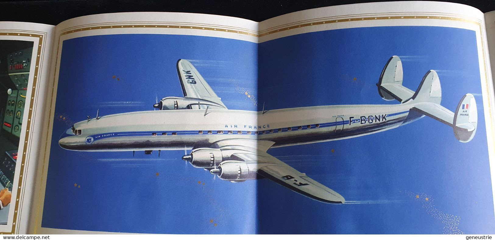 Très Belle Publicité Années 50 "Air France - Avion Super Constellation - Lockeed" - Publicités