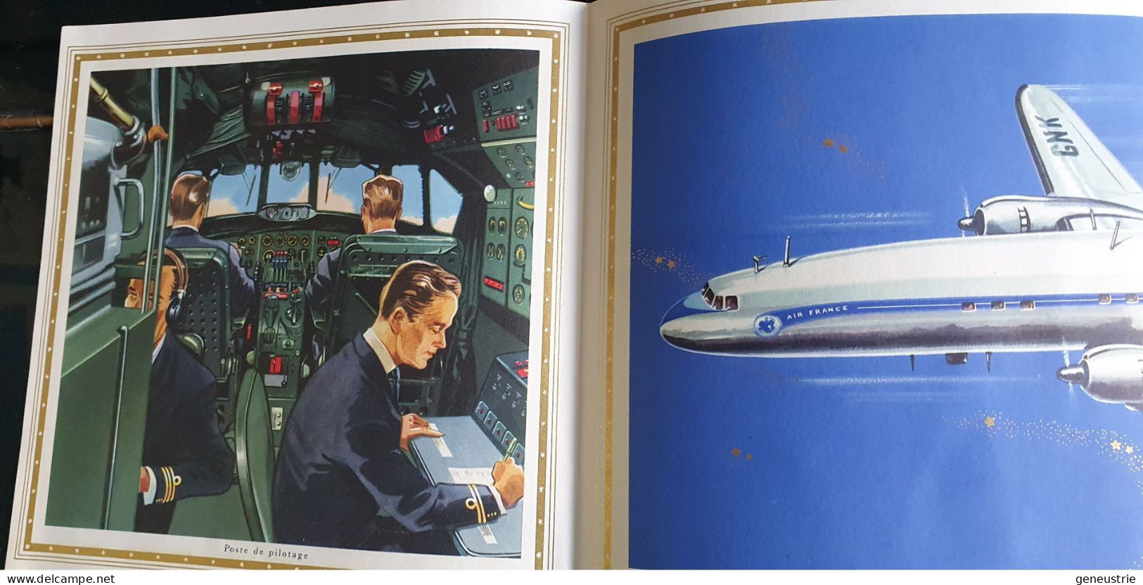 Très Belle Publicité Années 50 "Air France - Avion Super Constellation - Lockeed" - Werbung