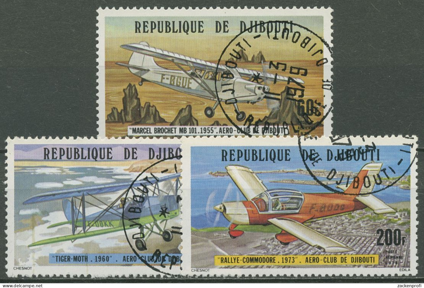 Dschibuti 1978 Aero-Club Dschibuti Flugzeuge 209/11 Gestempelt - Dschibuti (1977-...)