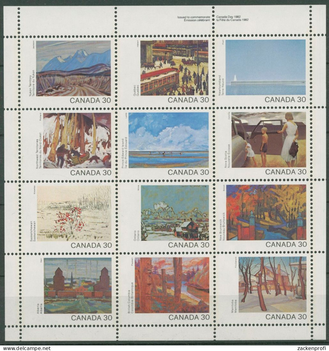 Kanada 1982 Kanada Aus Sicht Von Malern 835/46 ZD-Bogen Postfrisch (C40032) - Blocchi & Foglietti