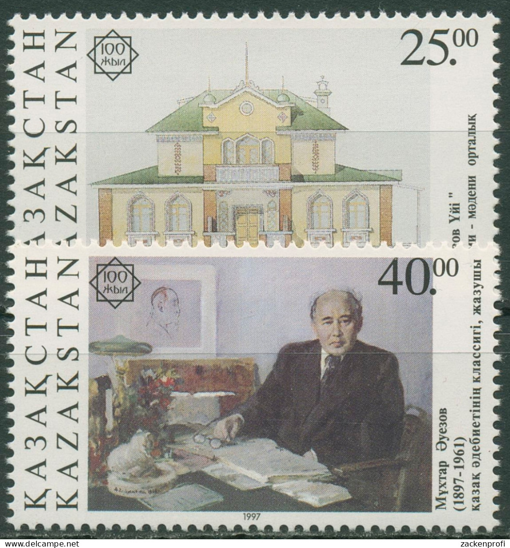 Kasachstan 1997 Schriftsteller Muchtar Auesow Museum Alma-Ata 176/77 Postfrisch - Kasachstan