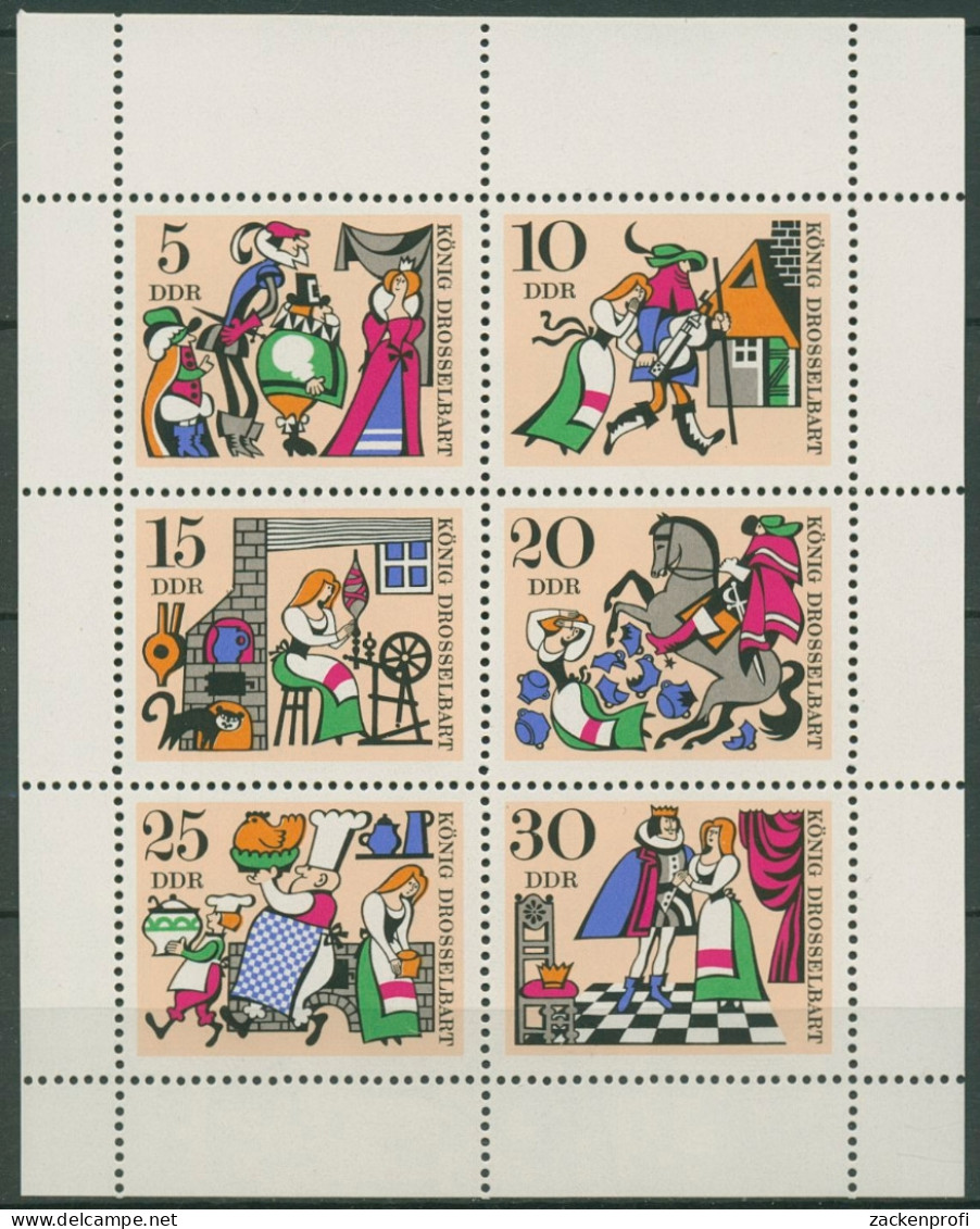 DDR 1967 Märchen König Drosselbart Kleinbogen 1323/28 K Postfrisch (C96949) - Sonstige & Ohne Zuordnung