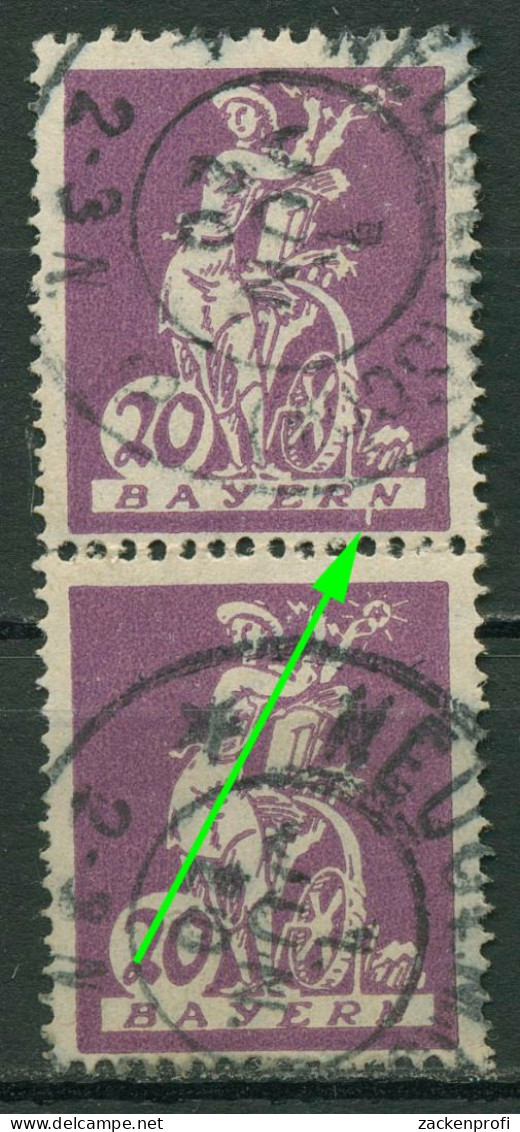 Bayern 1920 Abschiedsausgabe Mit Plattenfehler 181 IV Gestempelt - Oblitérés