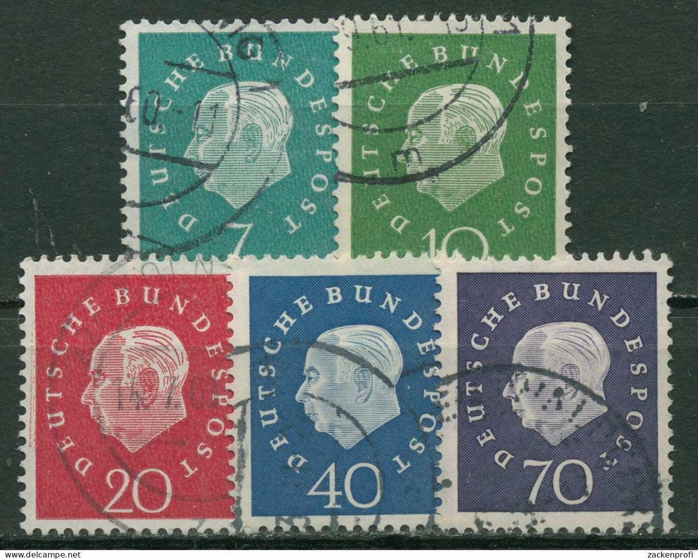 Bund 1959 Theodor Heuss 302/06 Gestempelt - Used Stamps