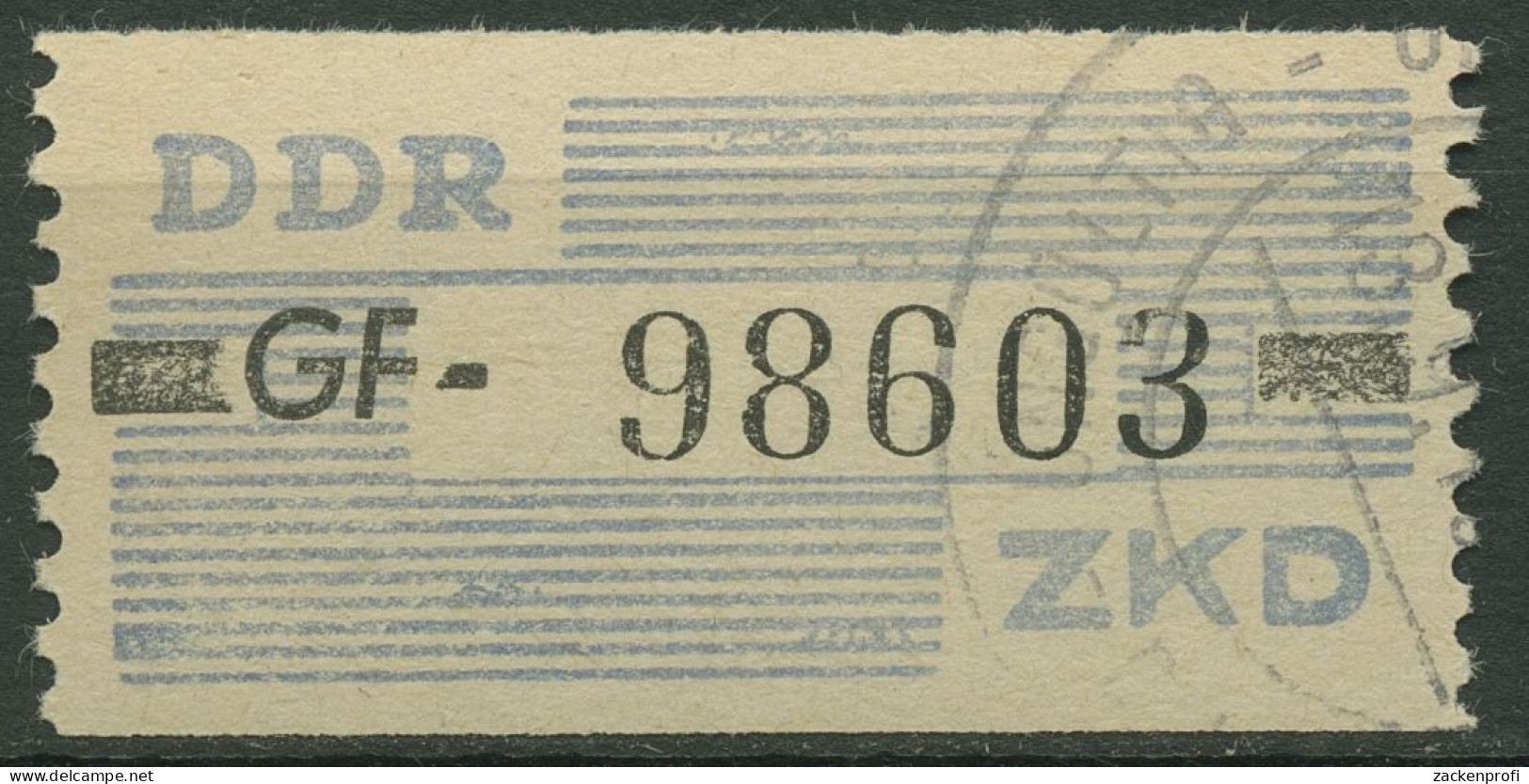 DDR 1959 Wertstreifen Für Den ZKD 26 GF Gestempelt Ungültig - Altri & Non Classificati